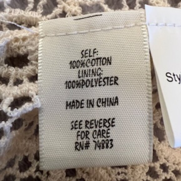 Adiva Women's Lace Tank Top With Spaghetti Strap Camisole Cream New With Tags XL - Picture 11 of 15